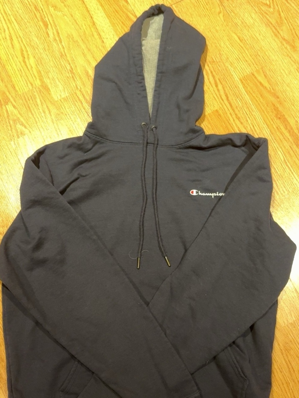 Champion Gray Sweatshirt with Red & Blue Trim
